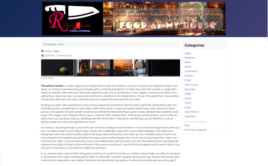 food at my house website